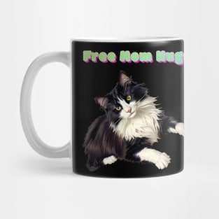 Pepe says... Free Mom Hugs!! Navy Mug